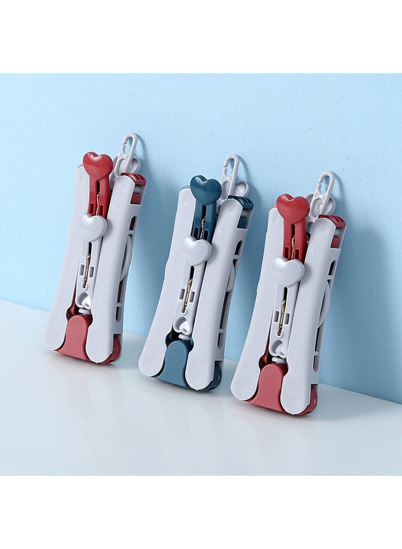 2 Pcs Folding Travel Hangers Foldable with Clips Folding Clothes Hangers Portable Foldable Hangers Collapsible Coat Hanger Travel Drying Rack for Clothes - Image 2